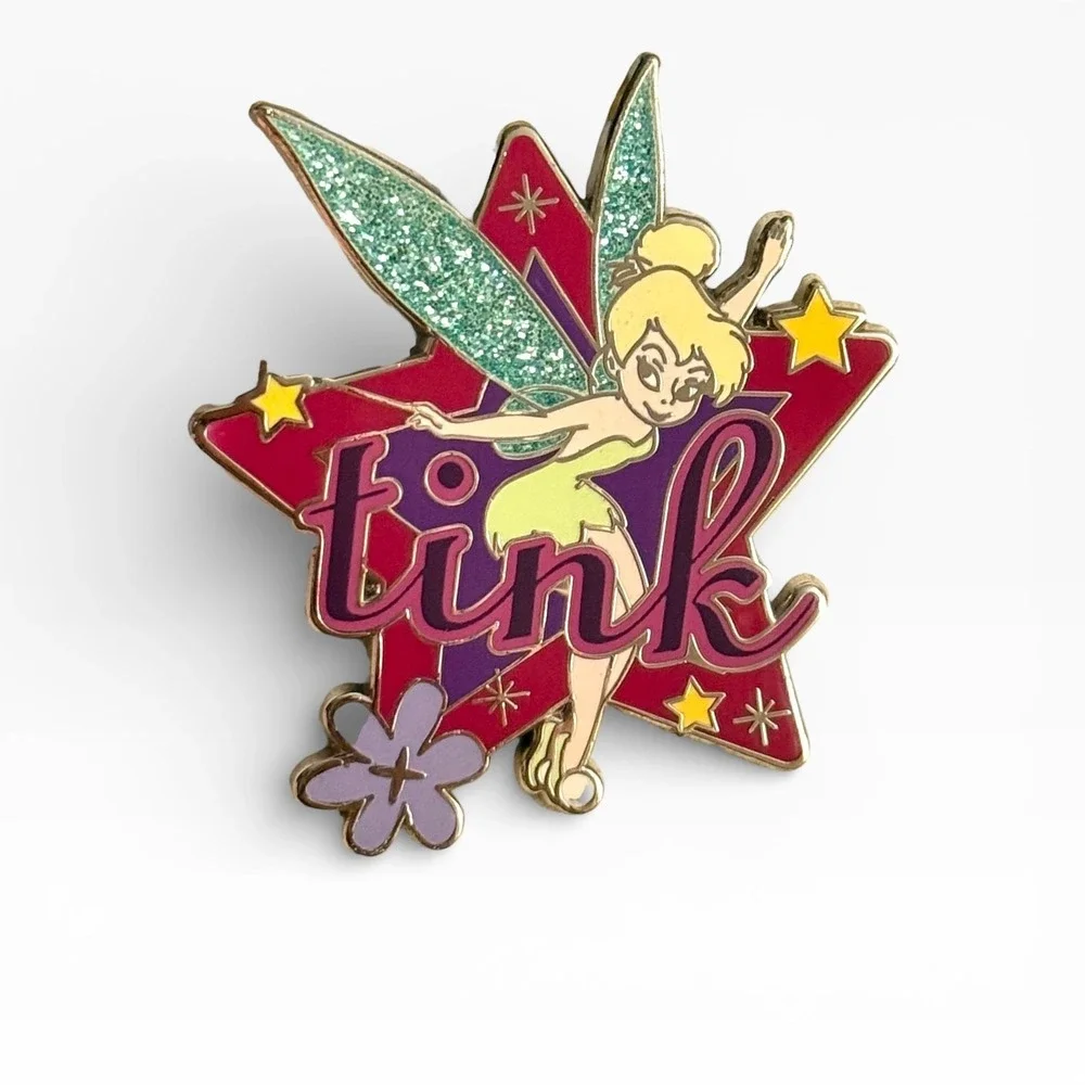 Disney Tinker Bell‎ Pin – Star Background Glitter Wings 2010 Authentic Disney T